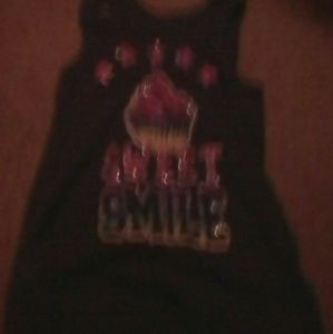 A black,pink,and gold shirt